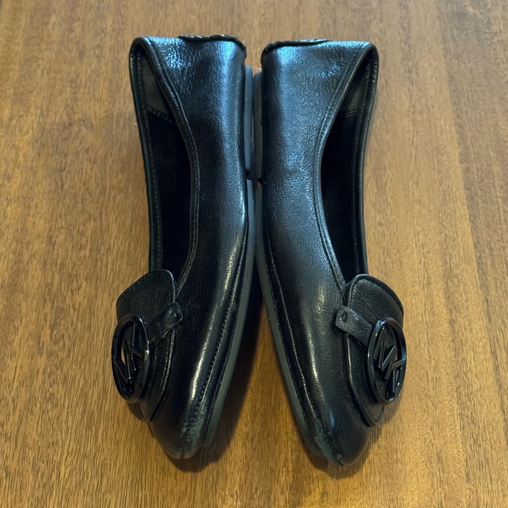 Michael Kors Black Quilted Leather Ballet Flats - Picture 6 of 9